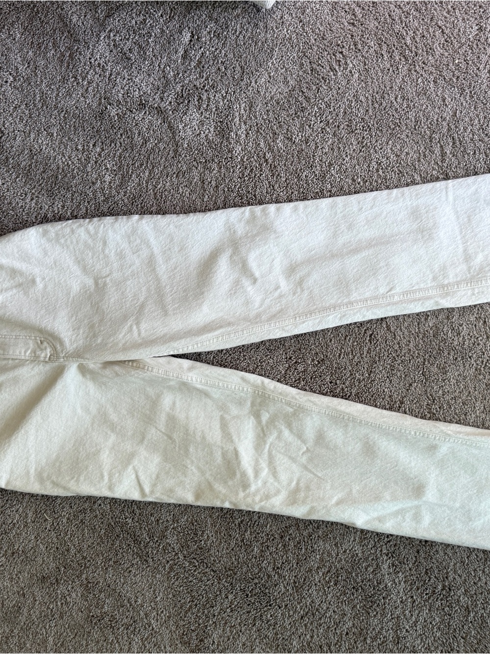 Abercrombie 90s straight ultra high rise split hem Off-White Jeans curve love - Picture 3 of 16
